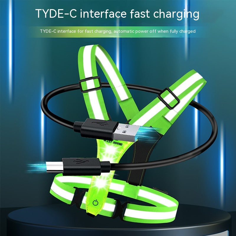 LED Reflective Safety Vest – High Visibility Outdoor Warning Light