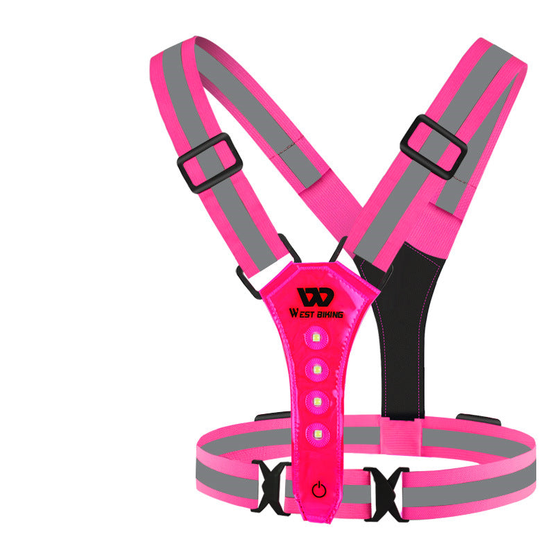 LED Reflective Safety Vest – High Visibility Outdoor Warning Light