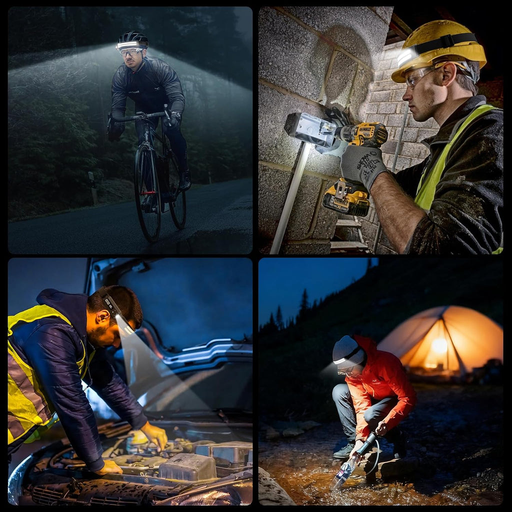 Rechargeable Waterproof LED Headlamp – Lightweight & Adjustable