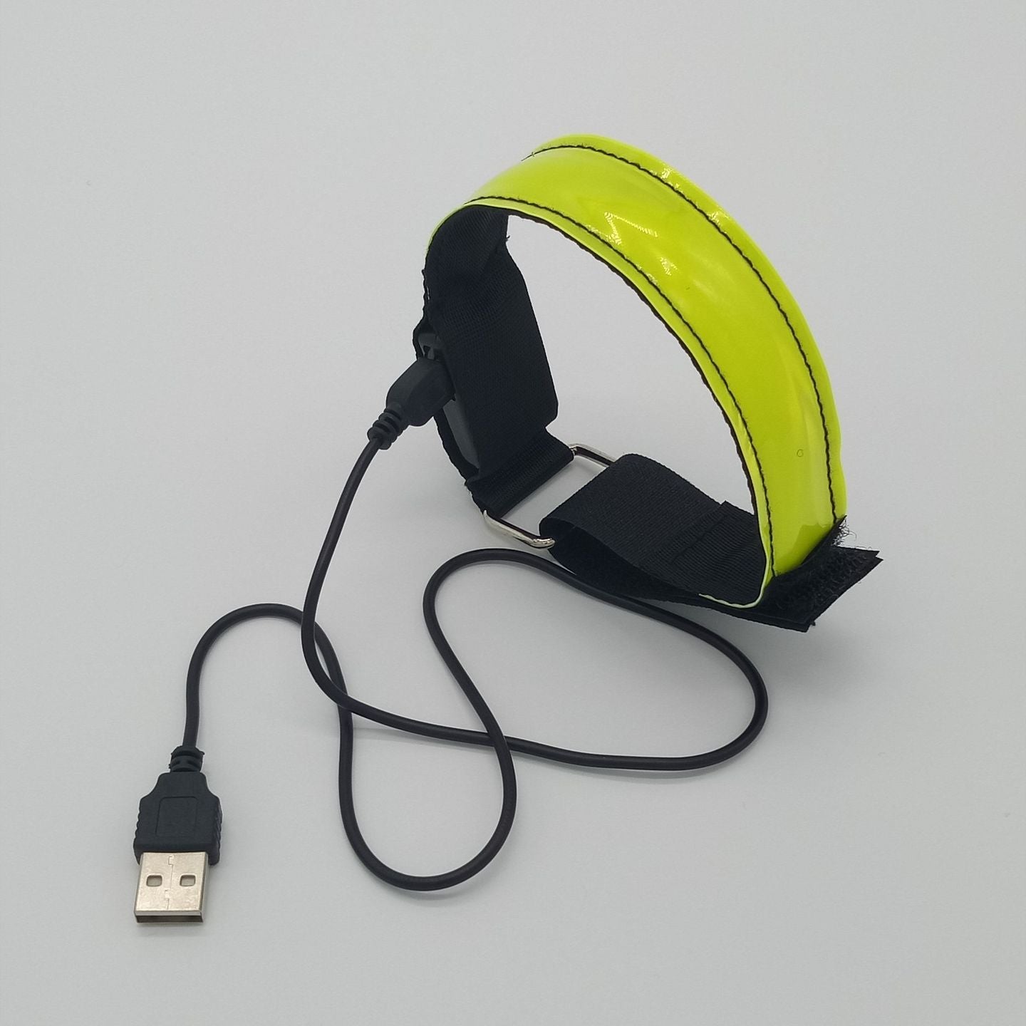 USB LED Running Armband – Rechargeable Reflective Night Safety Band