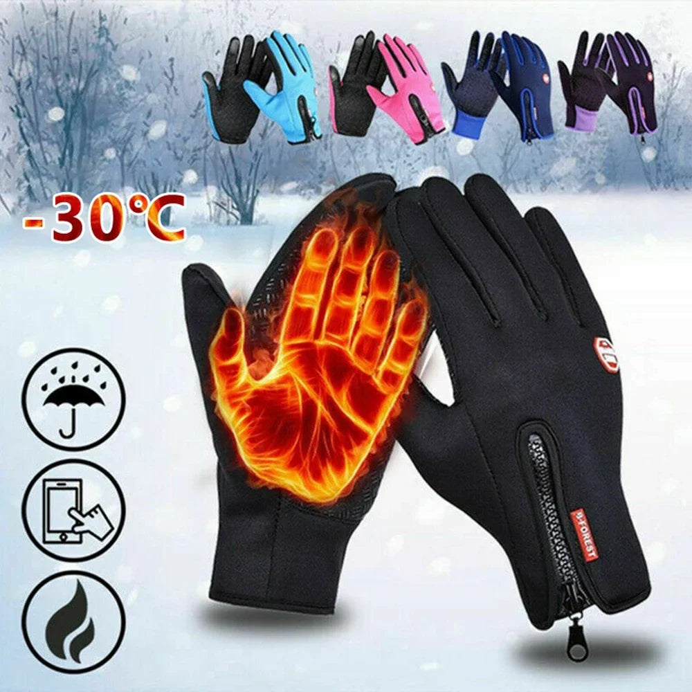Winter Waterproof Riding & Sports Gloves - Touch Screen Compatible