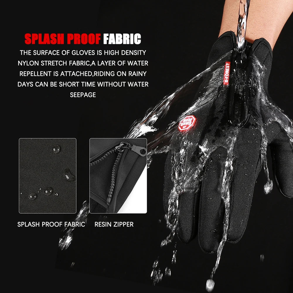 Winter Waterproof Riding & Sports Gloves - Touch Screen Compatible