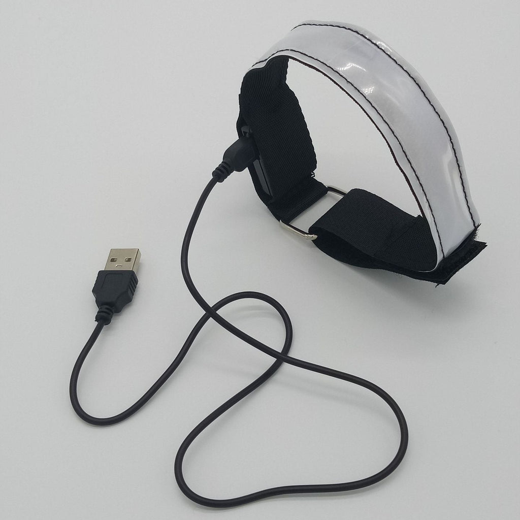 USB LED Running Armband – Rechargeable Reflective Night Safety Band